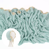 Baby Knitted Wrap with Knitted Bonnet Set of 2 SR083 | NB | Mint